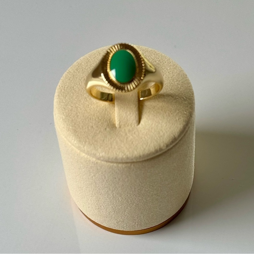 Gorjana Gold and Green Ring - Picture 5 of 8